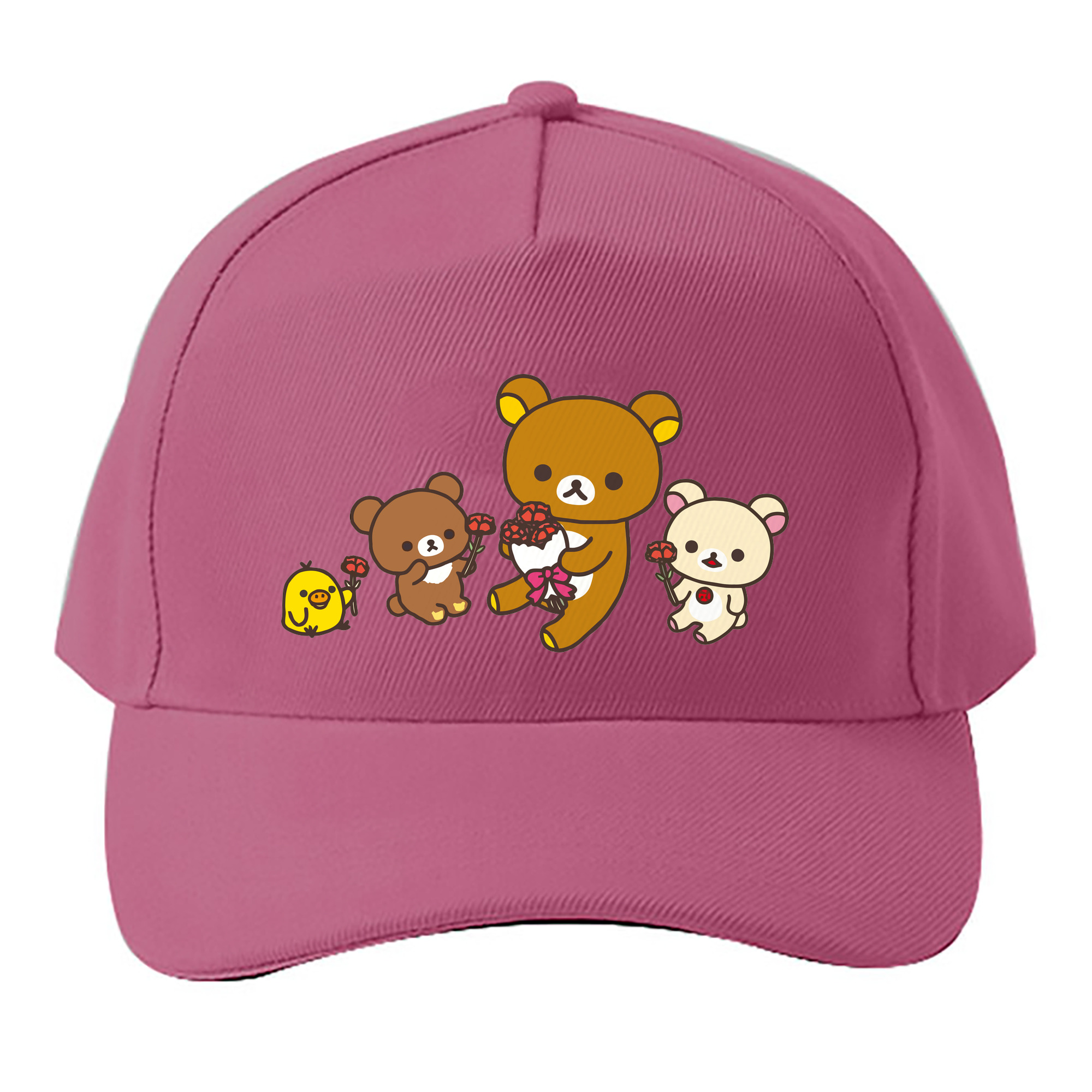 （画像用） リラックマ リラックマ キイロイトリ Rilakkuma Korilakkuma Kiiroitori ベースボールキャップ 綿100％ 男女兼用 帽子 スポーツ
